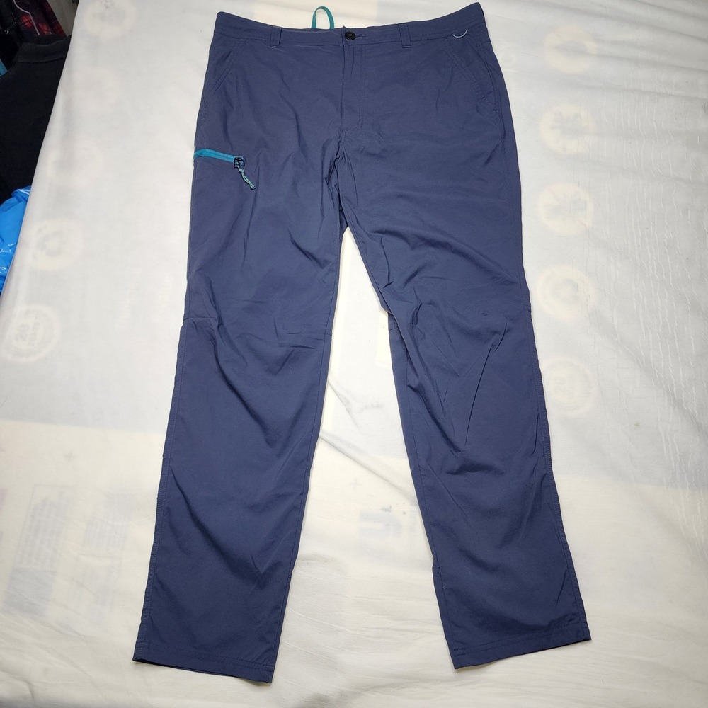 REI Co-op Hiking Pants Mens 38x32 Navy Blue Excellent Stretch Utility Nylon